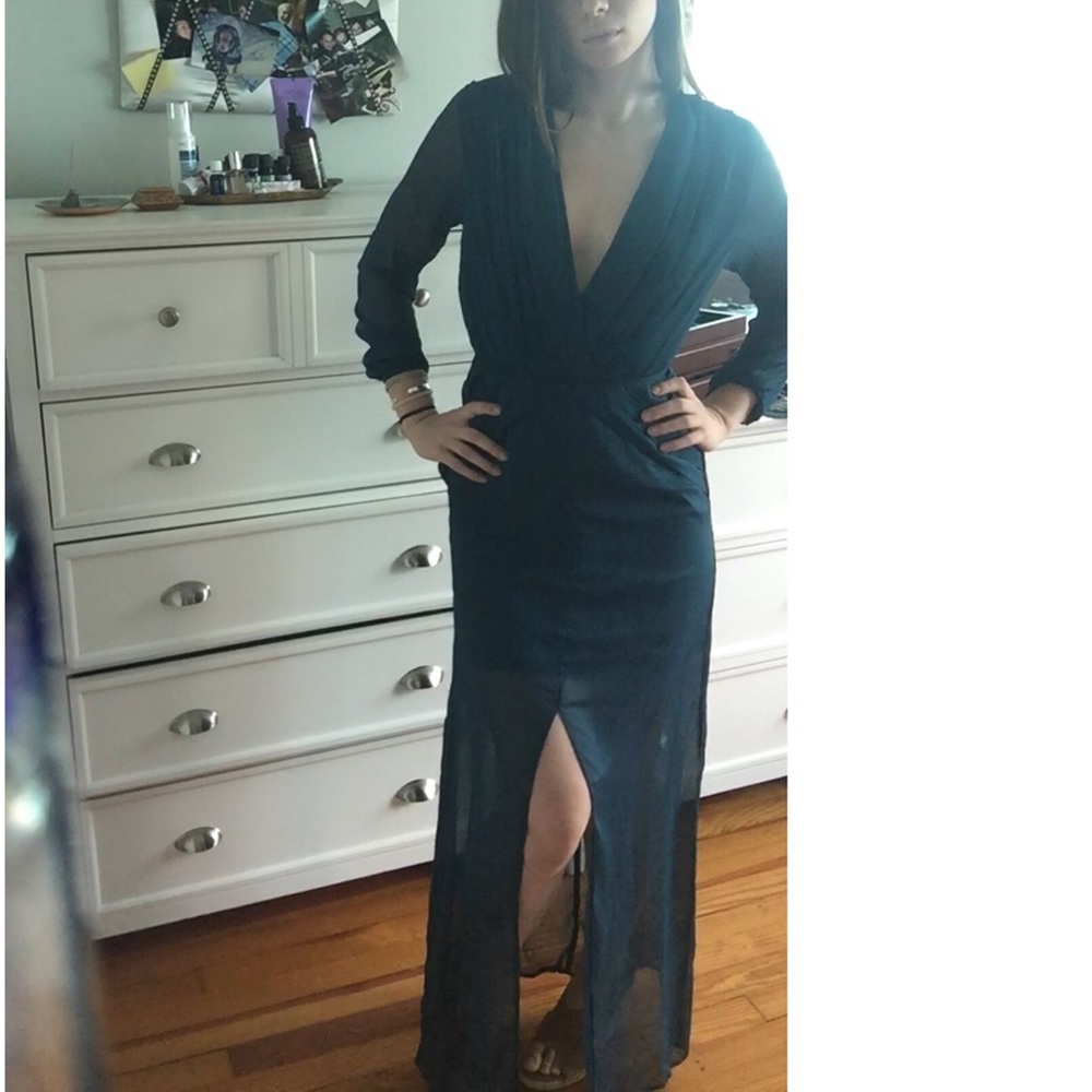 unique teal dress